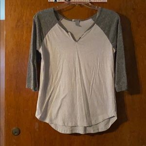 3/4 length sleeve tee